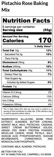 Pistachio Rose Baking Mix